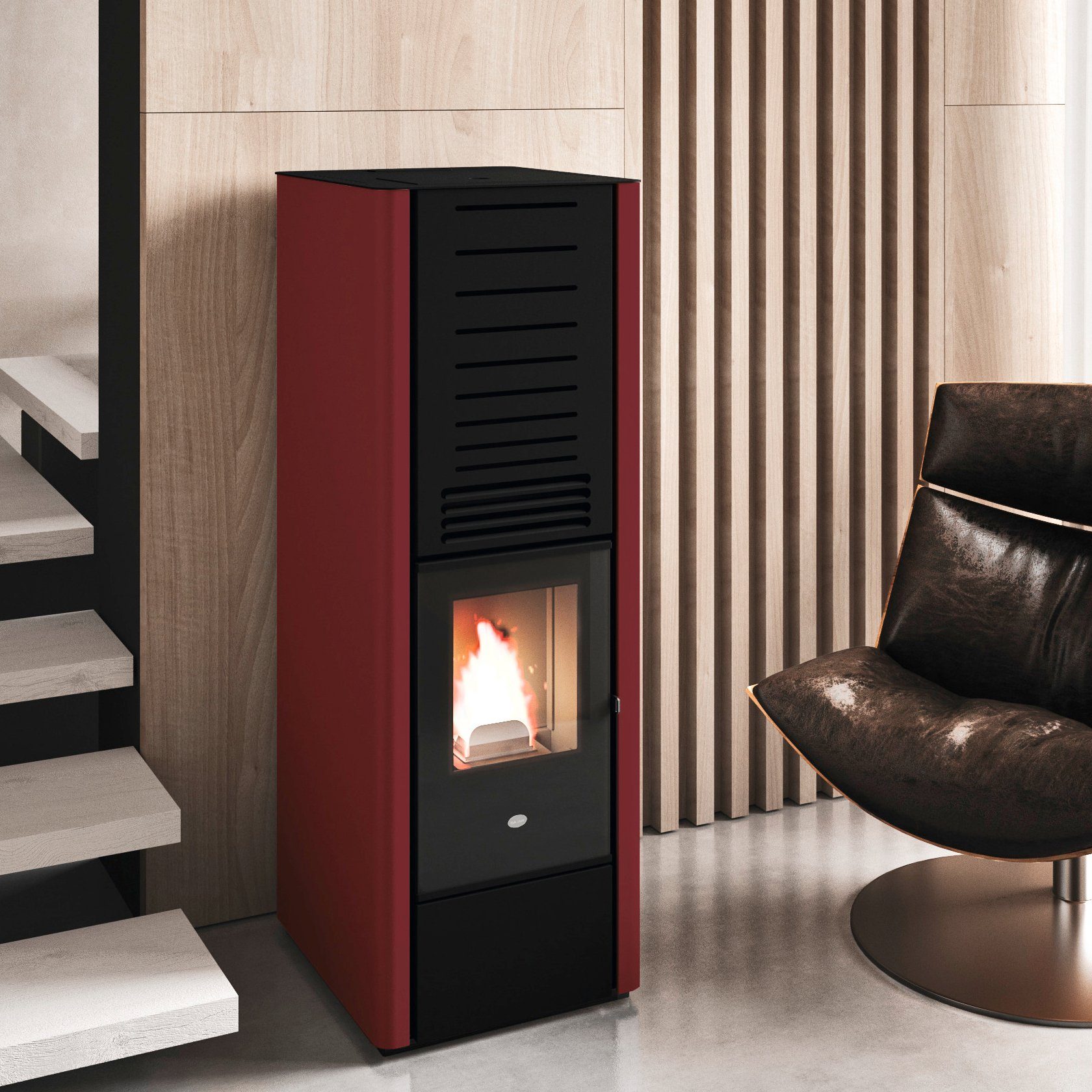 Blaze Pelletofen Karen, 8 kW, rot