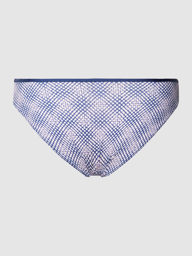 Slip mit Allover-Muster Modell 'Minimal' in marineblau