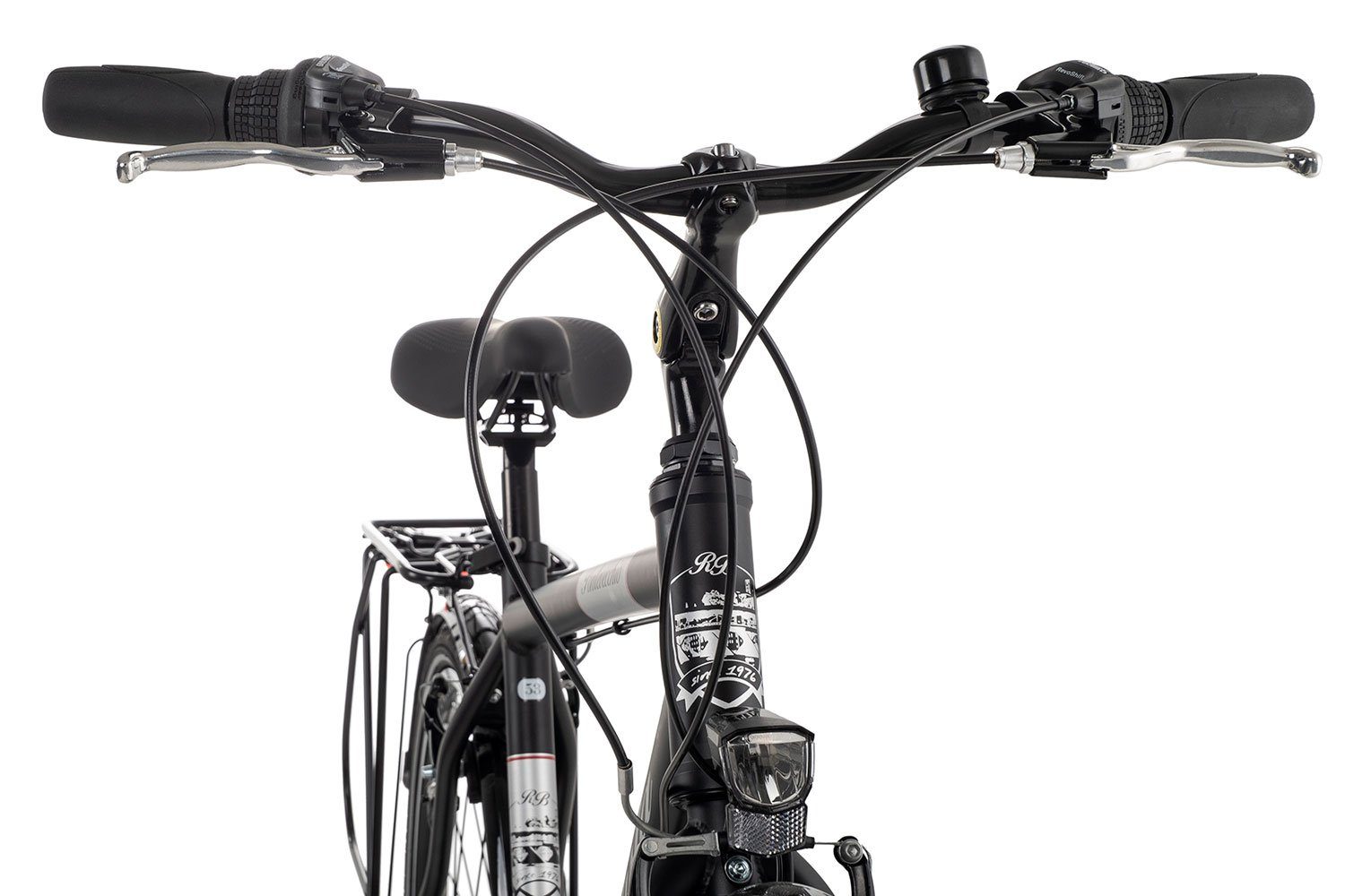 Ciclista Cityrad Ponte Vecchio, 21 Gang Shimano Tourney 21 Schaltwerk, Kettenschaltung, Trekkingrad schwarz/grau