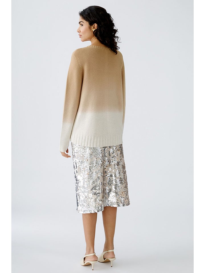 Oui Pullover in Beige günstig kaufen