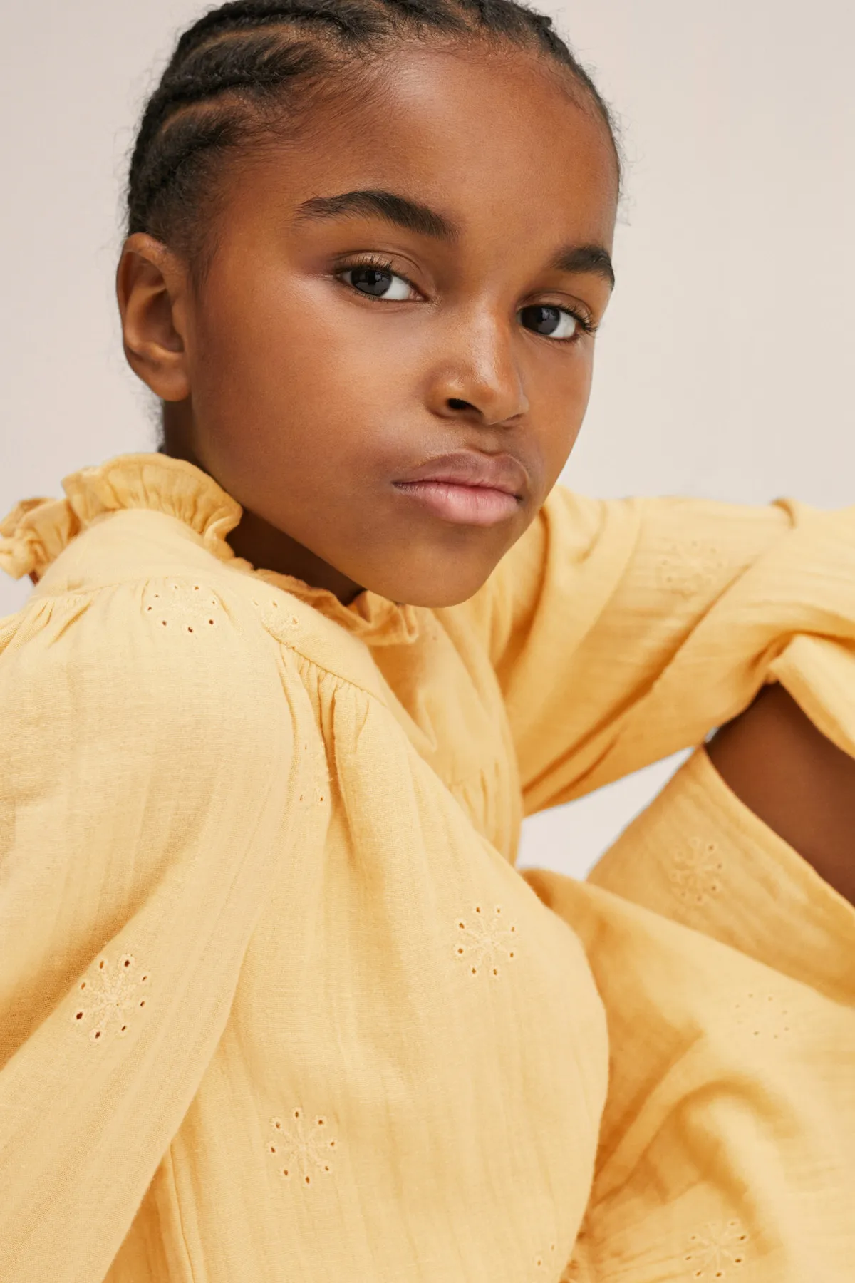 MANGO Kids  Senffarbenes Damenkleid 27093259