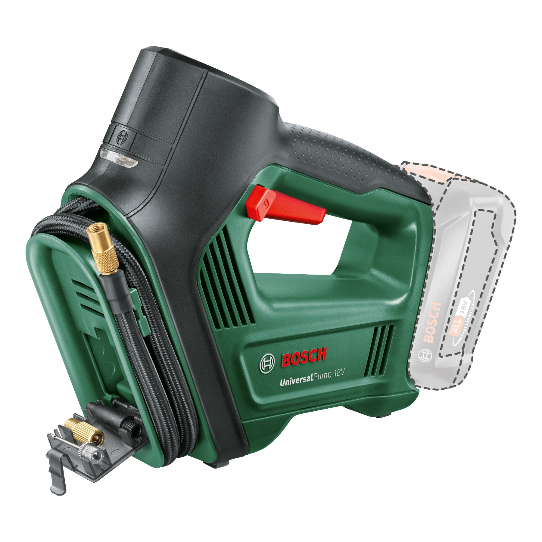 Bosch Green 0615A5009C Batteridrevet verktøysett Kombipakke 2 maskiner 1x 18V 2.0Ah, 1x 18V 4.0Ah og lader i eske