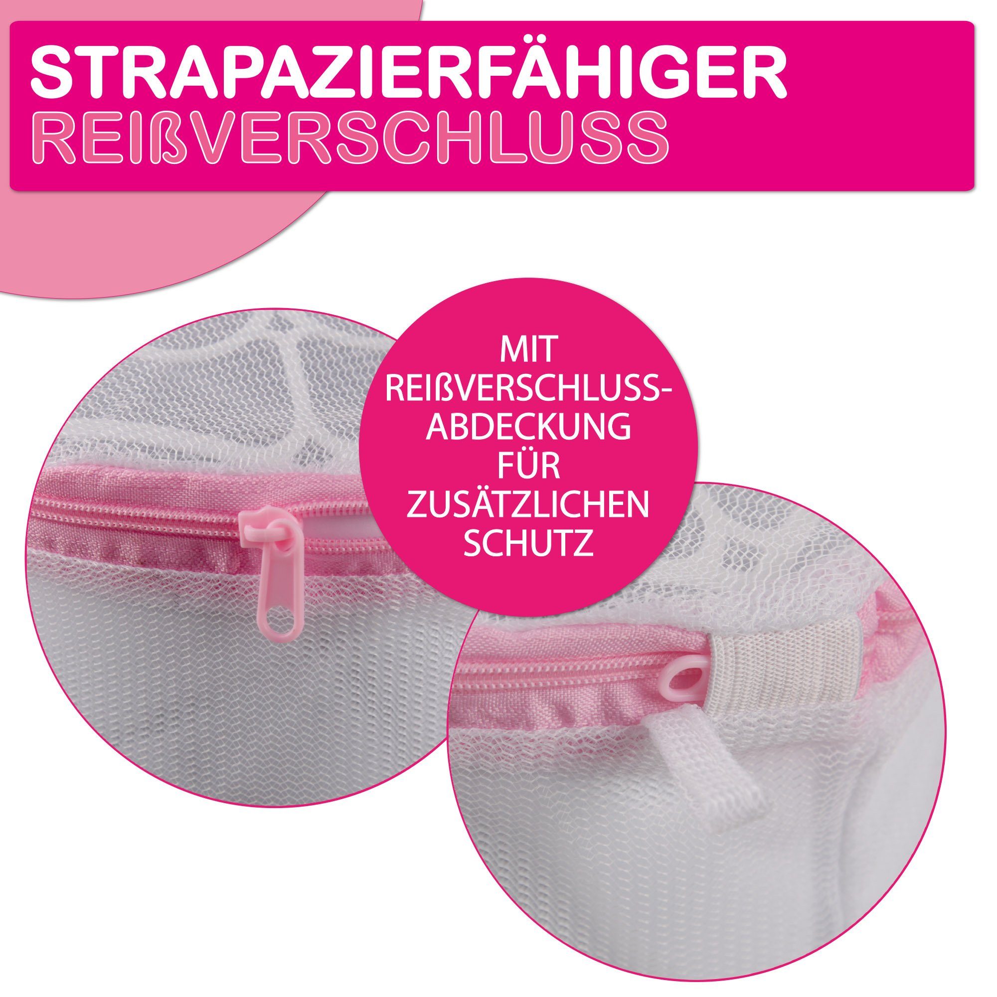Bestlivings Wäschenetz Wäschesack 06125,(1-St), Wäschebeutel mit Reißverschluss 15x20cm für BH's, Dessous etc.