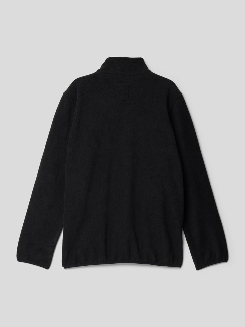 Fleecejacke mit Label-Stitching Modell 'FLAME' in schwarz