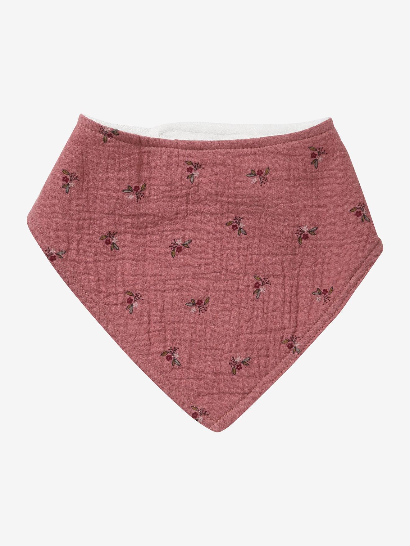 Vertbaudet 3er-Pack Baby Lätzchen/Halstücher - rosa mäuse landhaus