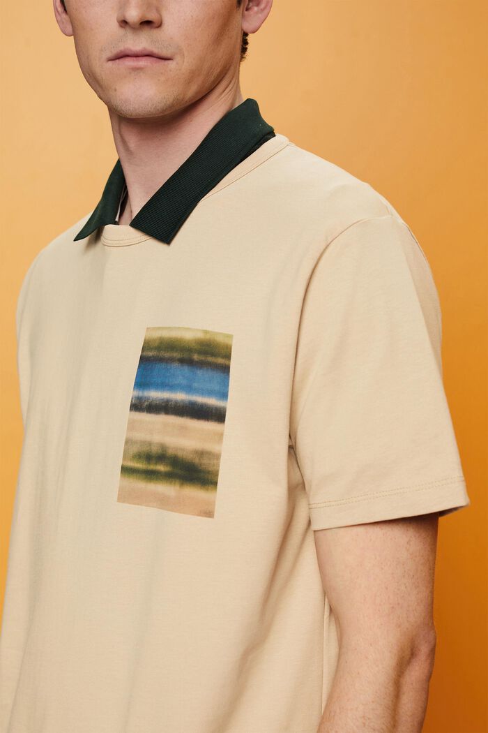 Rundhals-T-Shirt, 100 % Baumwolle