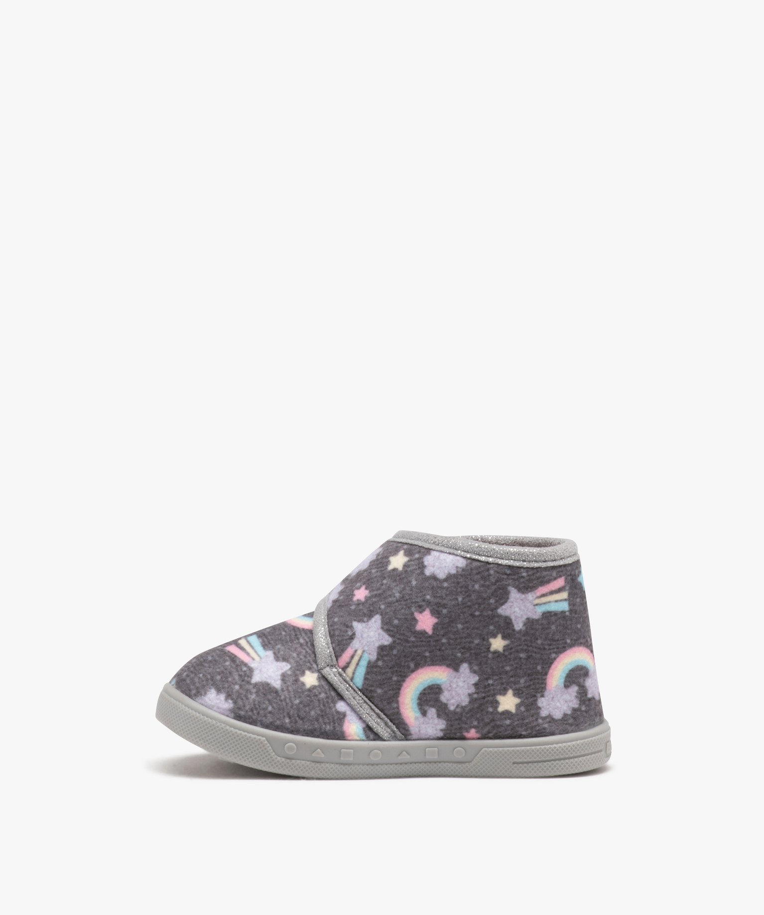 Chaussons bébé fille bottillons à scratch licorne - Beppi gris | GEMO