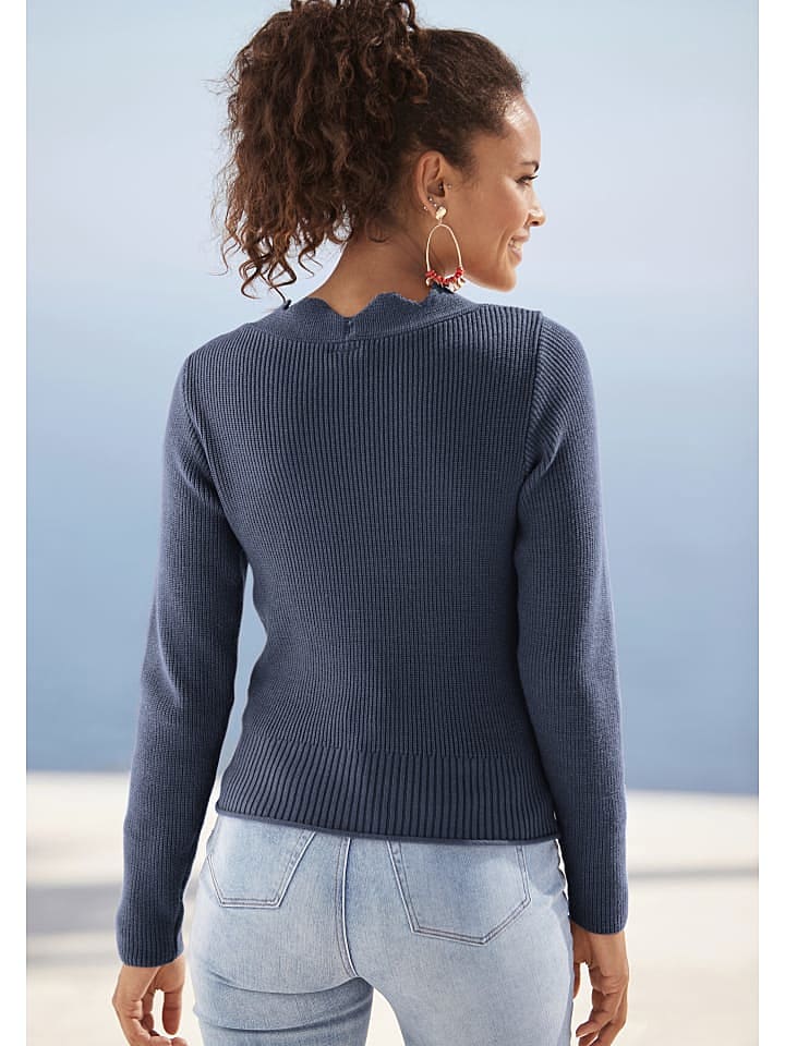 LASCANA Strickpullover in marine günstig kaufen 44-46