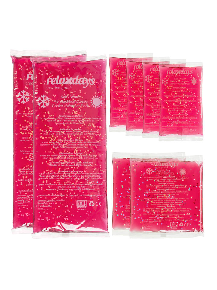 relaxdays 8-tlg. Kühlpad Set in Pink günstig kaufen onesize