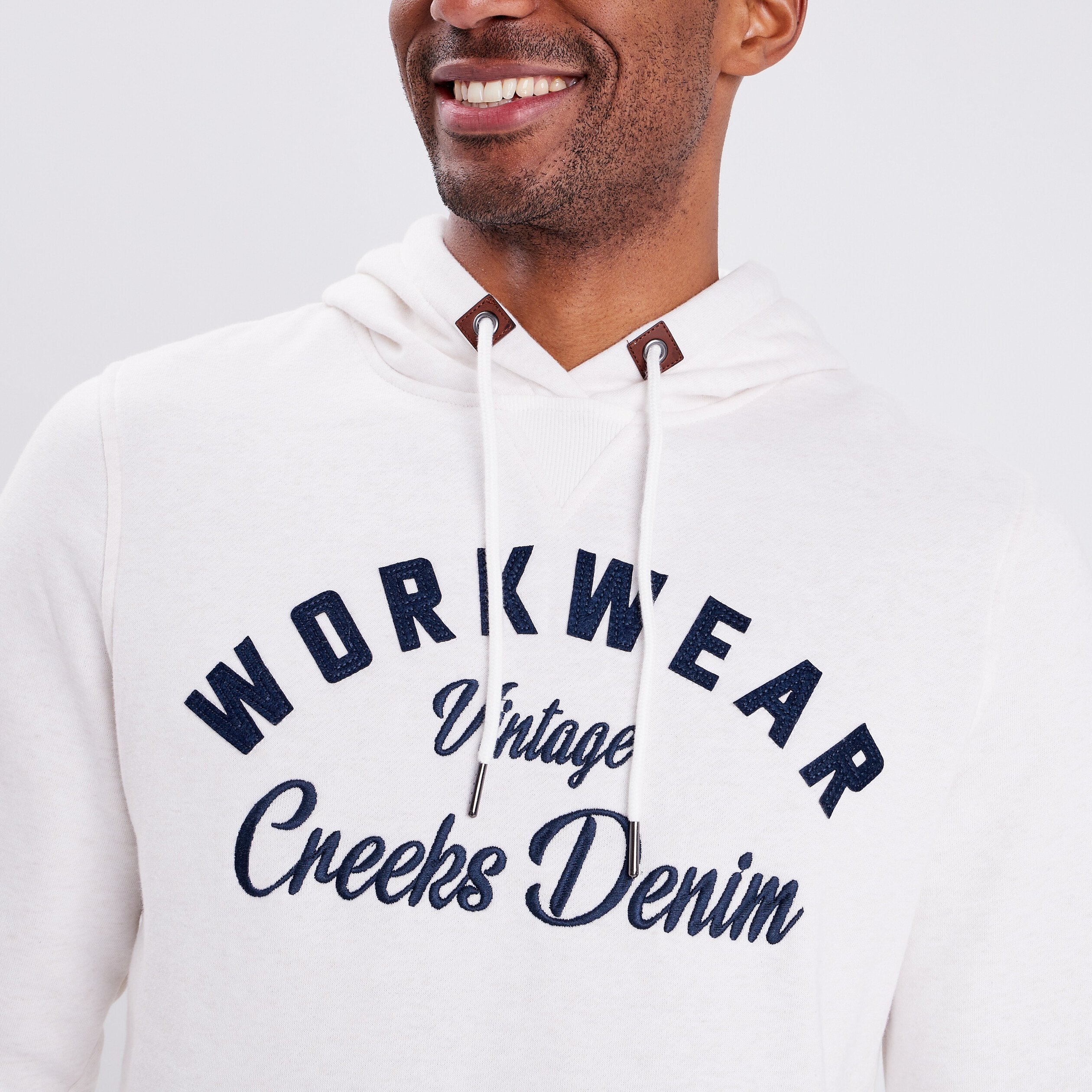 Sweat à capuche hoodie Creeks ivoire homme | La Halle