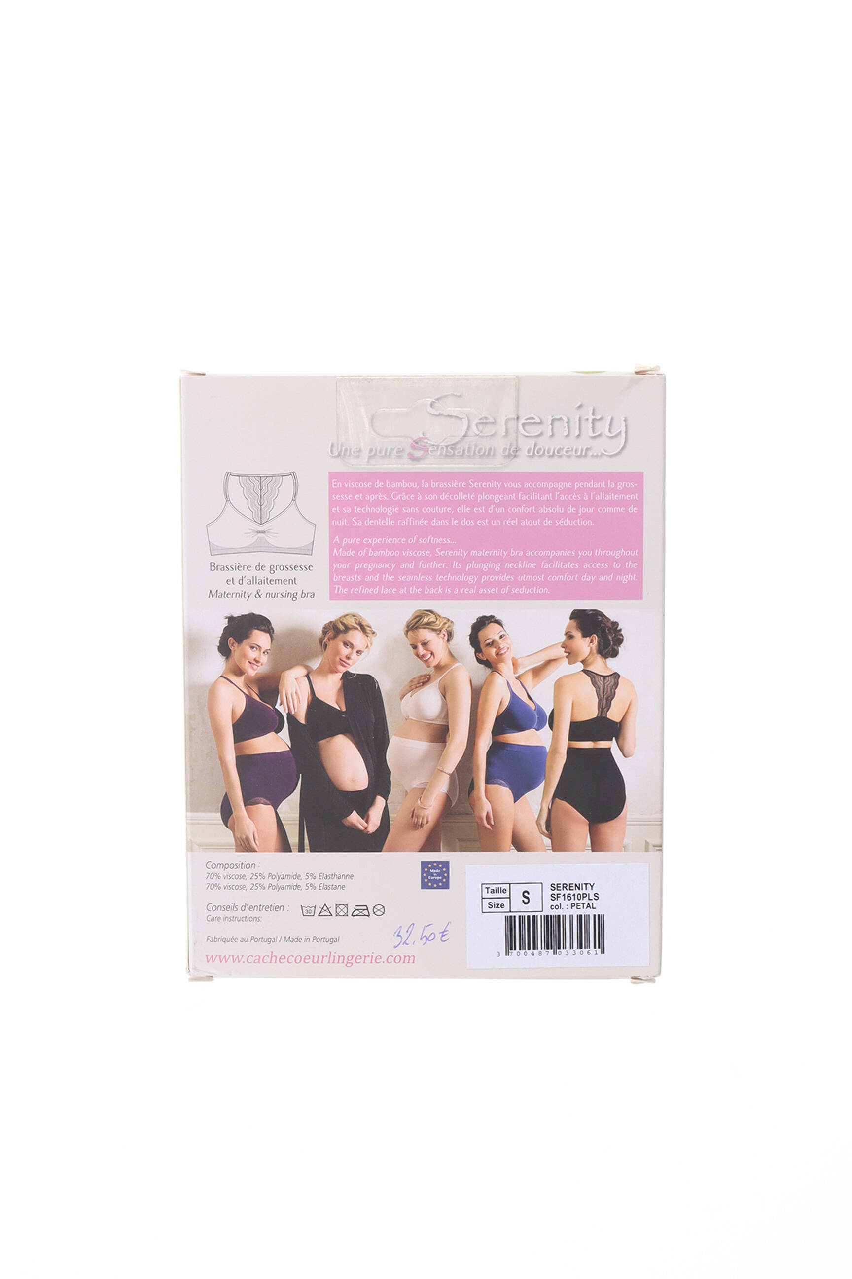 Cache Coeur Lingerie Maternite Femme couleur rose