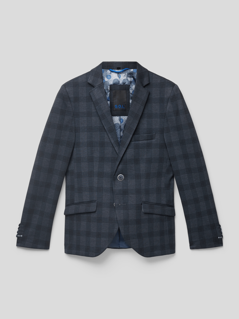 Blazer mit Allover-Muster in marineblau