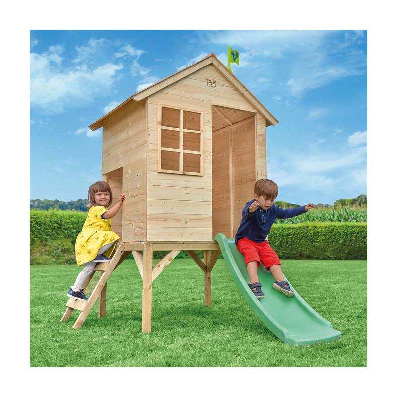 Maisonnette bois avec toboggan TP Toys