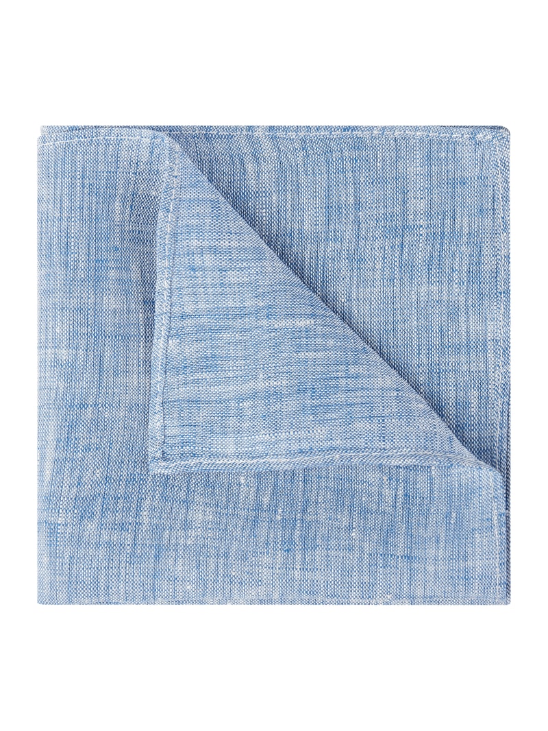 Fliege mit Einstecktuch im Set in blau