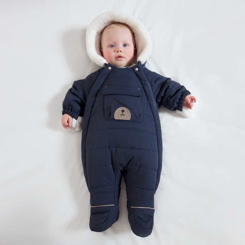 Combipilote fourrée sherpa bleue naissance