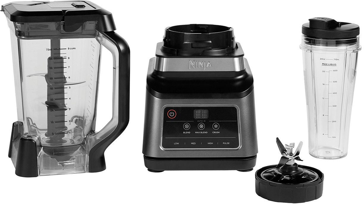 NINJA Standmixer mit Auto-iQ BN750EU, 1200 W, incl. 2,1 L Krug, 0,7 L Becher & 2 Deckel
