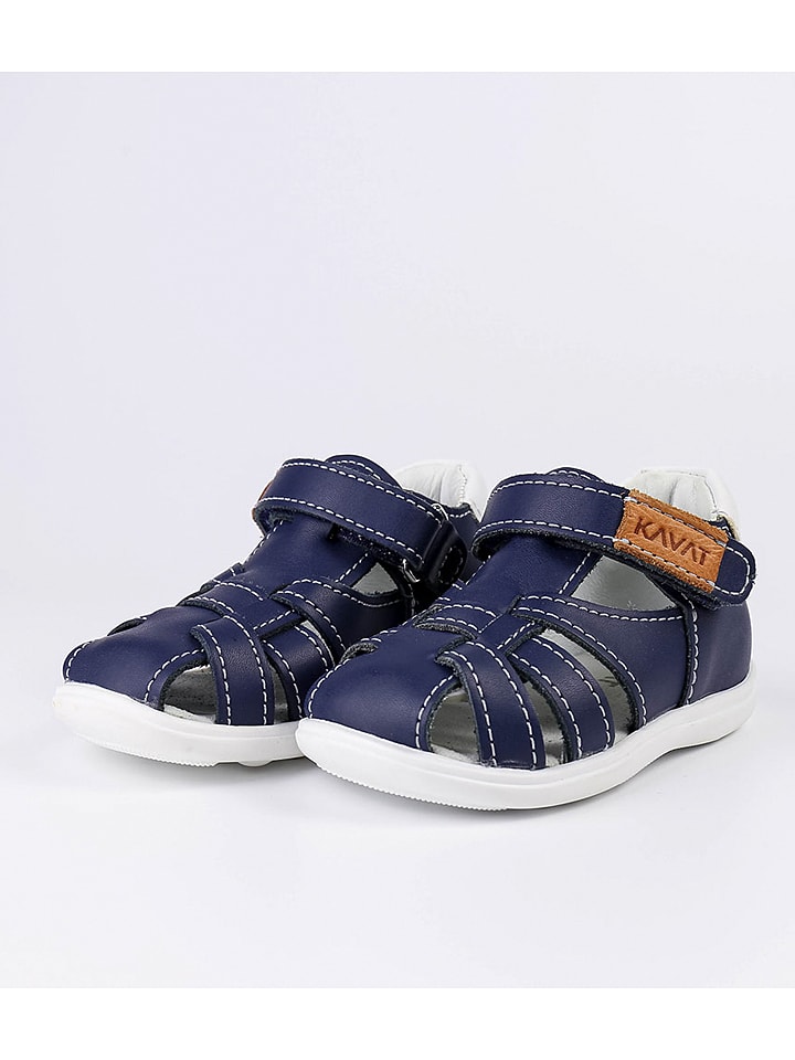 KAVAT Leder-Halbsandalen in Dunkelblau günstig kaufen