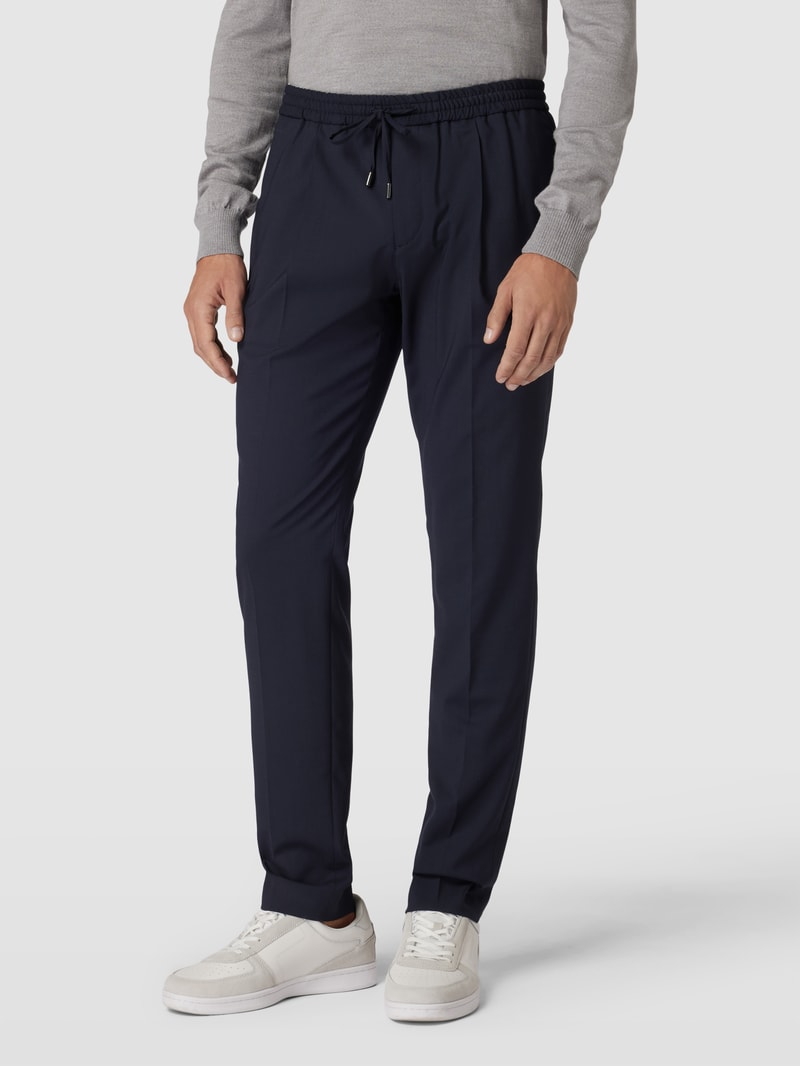Hose mit Eingrifftaschen Modell 'DOBBY' in marineblau