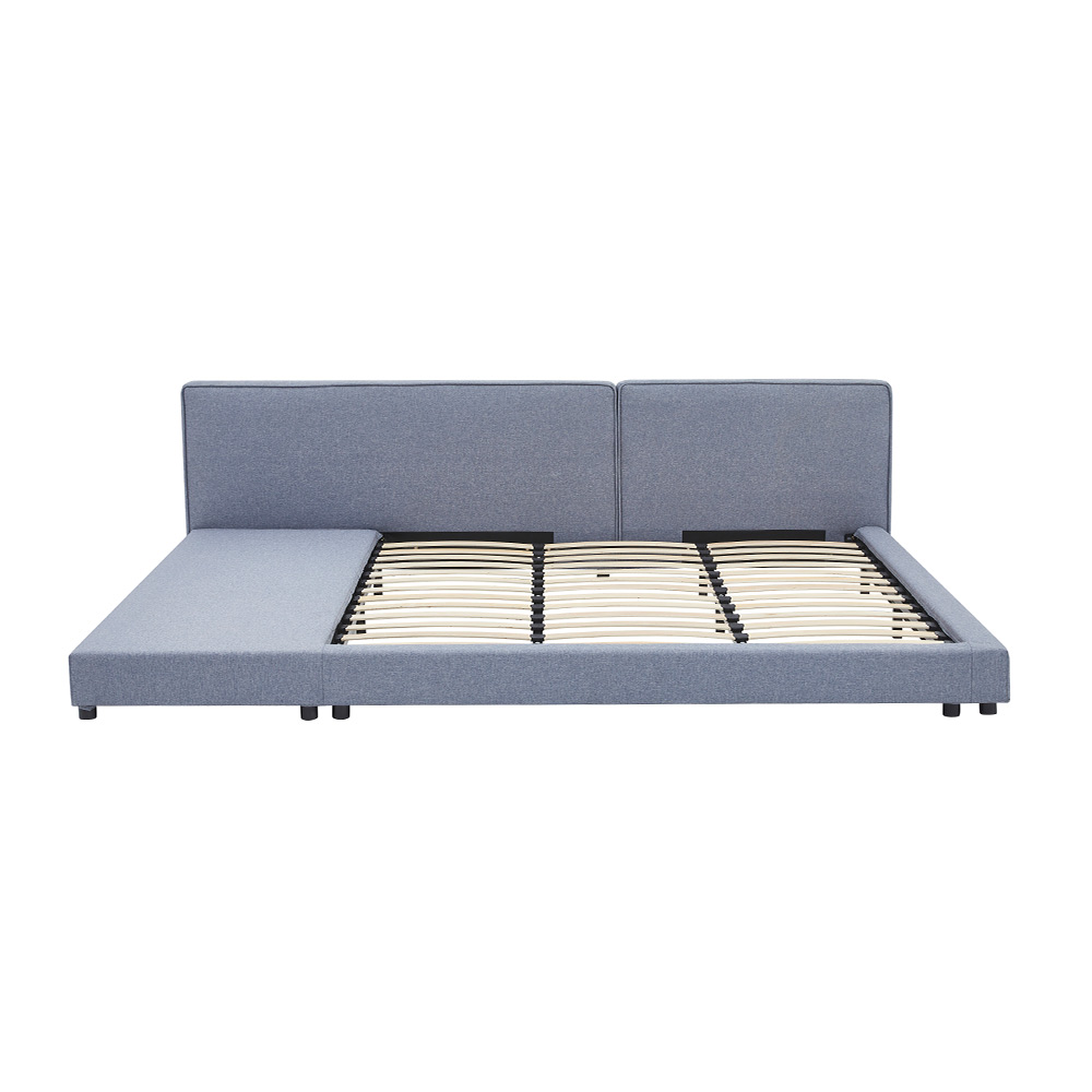 Home Deluxe HOME DELUXE Bett mit Ablage GALAXIS Grau - 180 x 200 cm