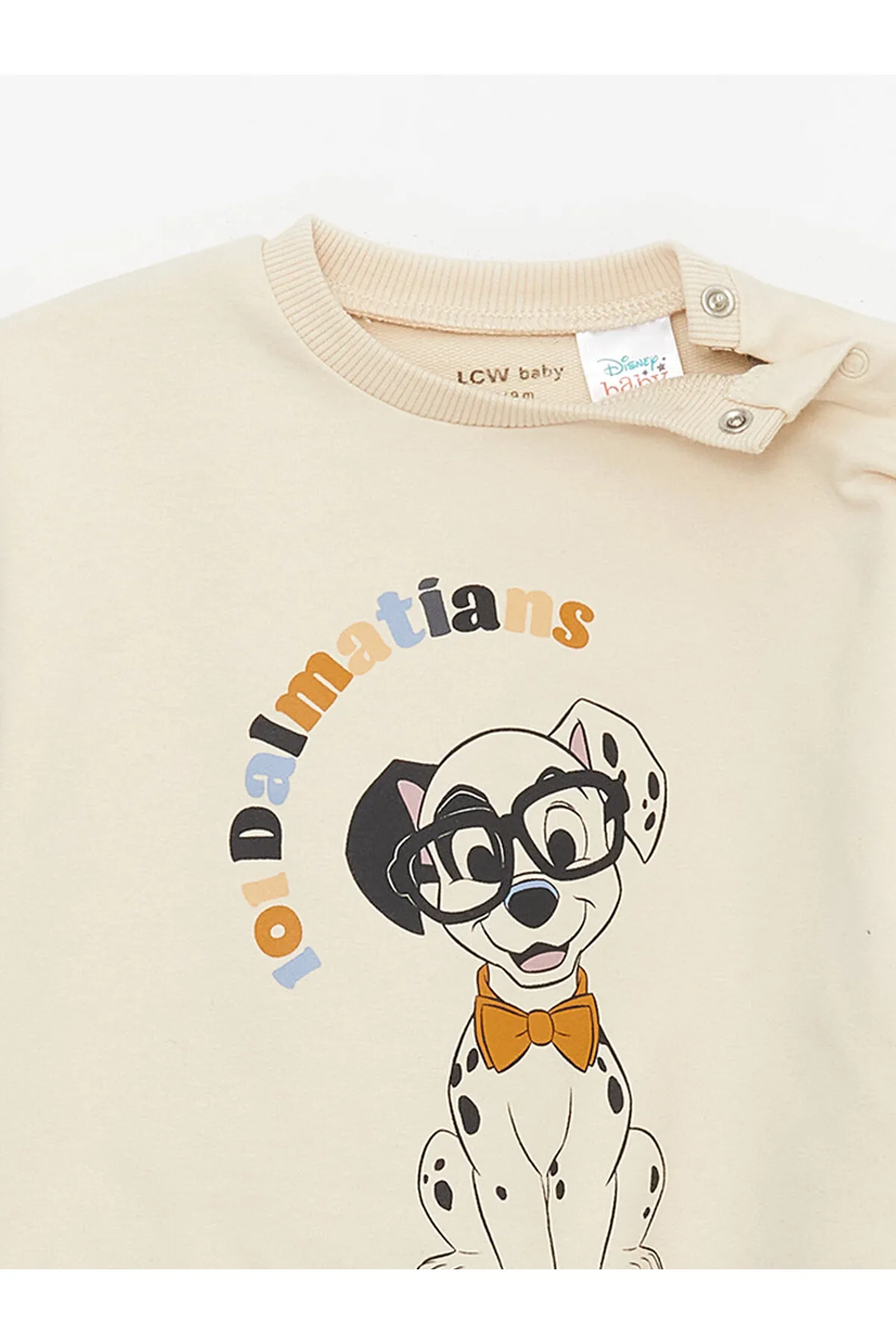 LC Waikiki  2-teiliges Set aus bedrucktem Sweatshirt und Hose für Babys mit Rundhalsausschnitt und langen Ärmeln