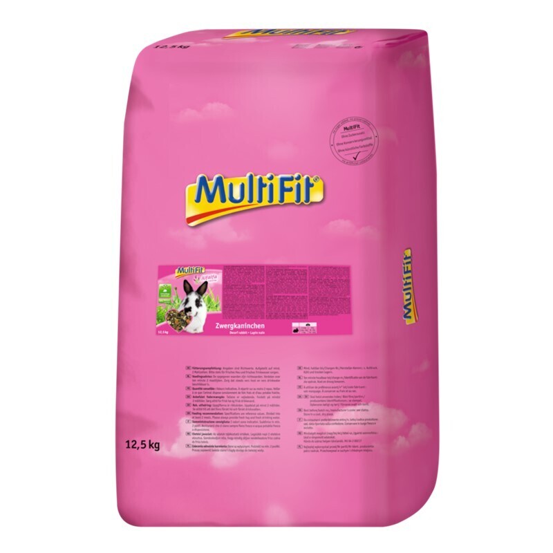 MultiFit Hauptfutter MultiFit für Zwergkaninchen mit Alfalfa 12,5 kg