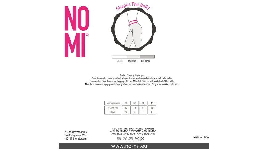 NO-MI Damen Leggins Cotton black