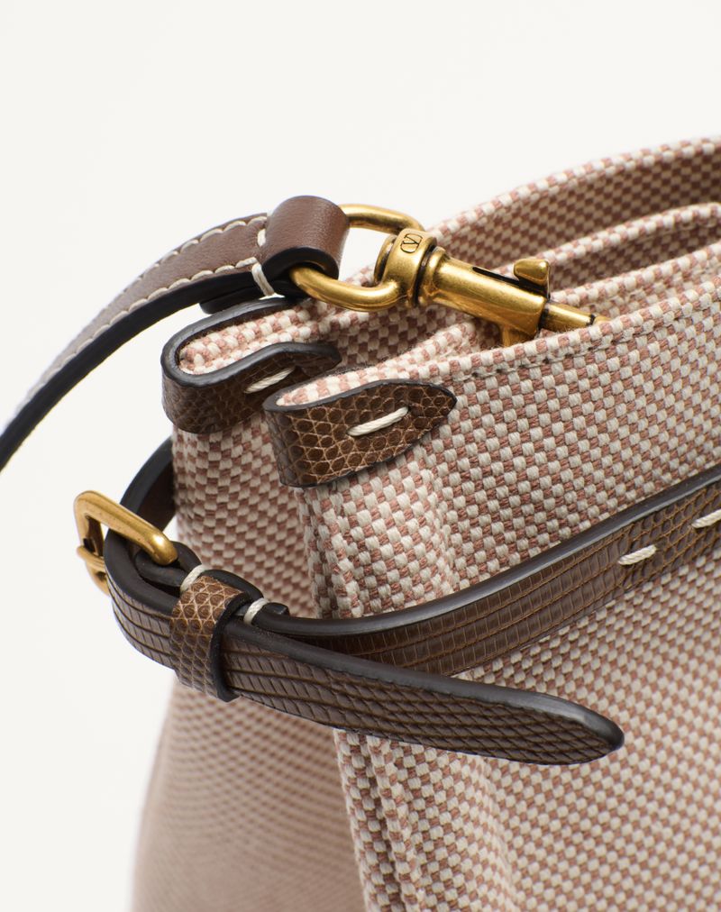 Bolsa de compras média em lona Valentino Garavani Antibes