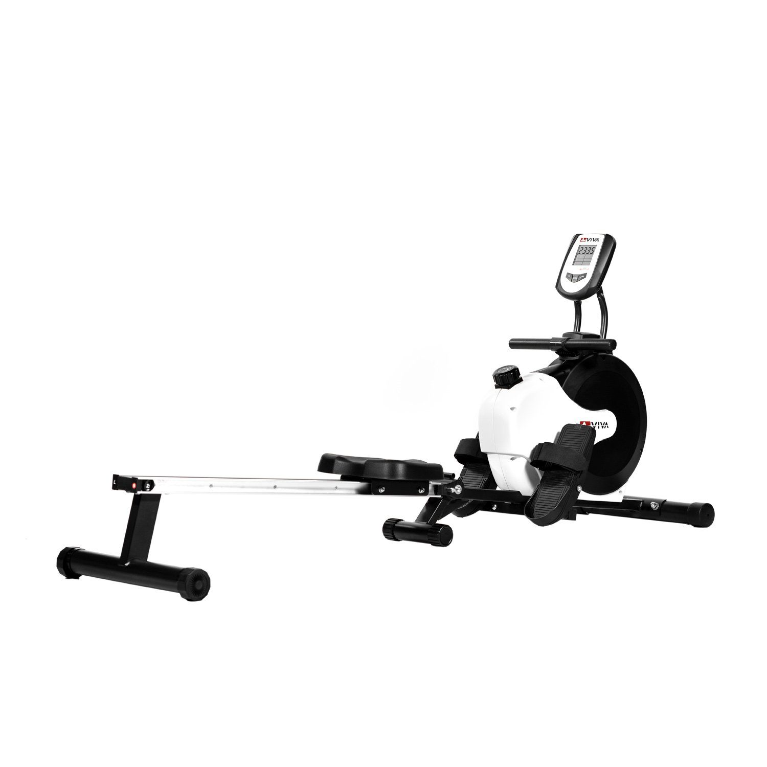 AsVIVA Rudergerät AsVIVA RA11 Rower weiß, Ruderschiene platzsparend hochklappbar