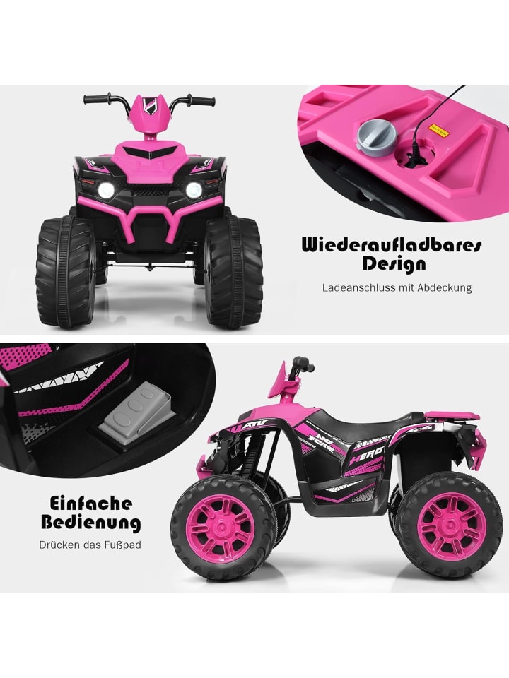 COSTWAY 12V Elektro Quad ab 3 Jahren in Rosa günstig kaufen 105 cm