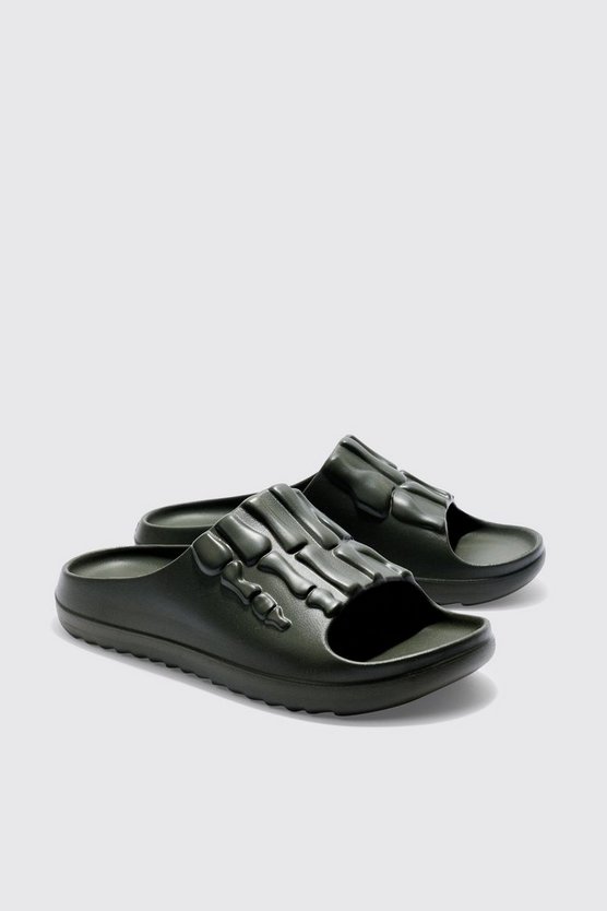 Perforierte Slides mit Skelett-Print