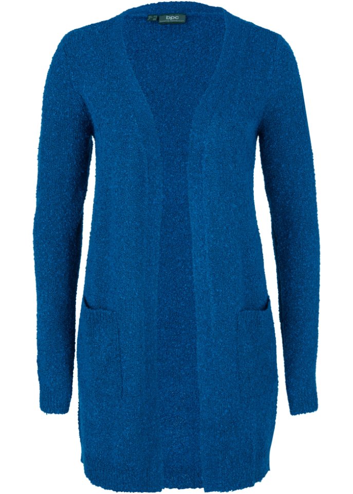 Boucle-Longstrickjacke