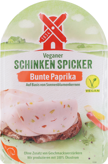 Rügenwalder Mühle Schinken Spicker mit bunter Paprika vegan