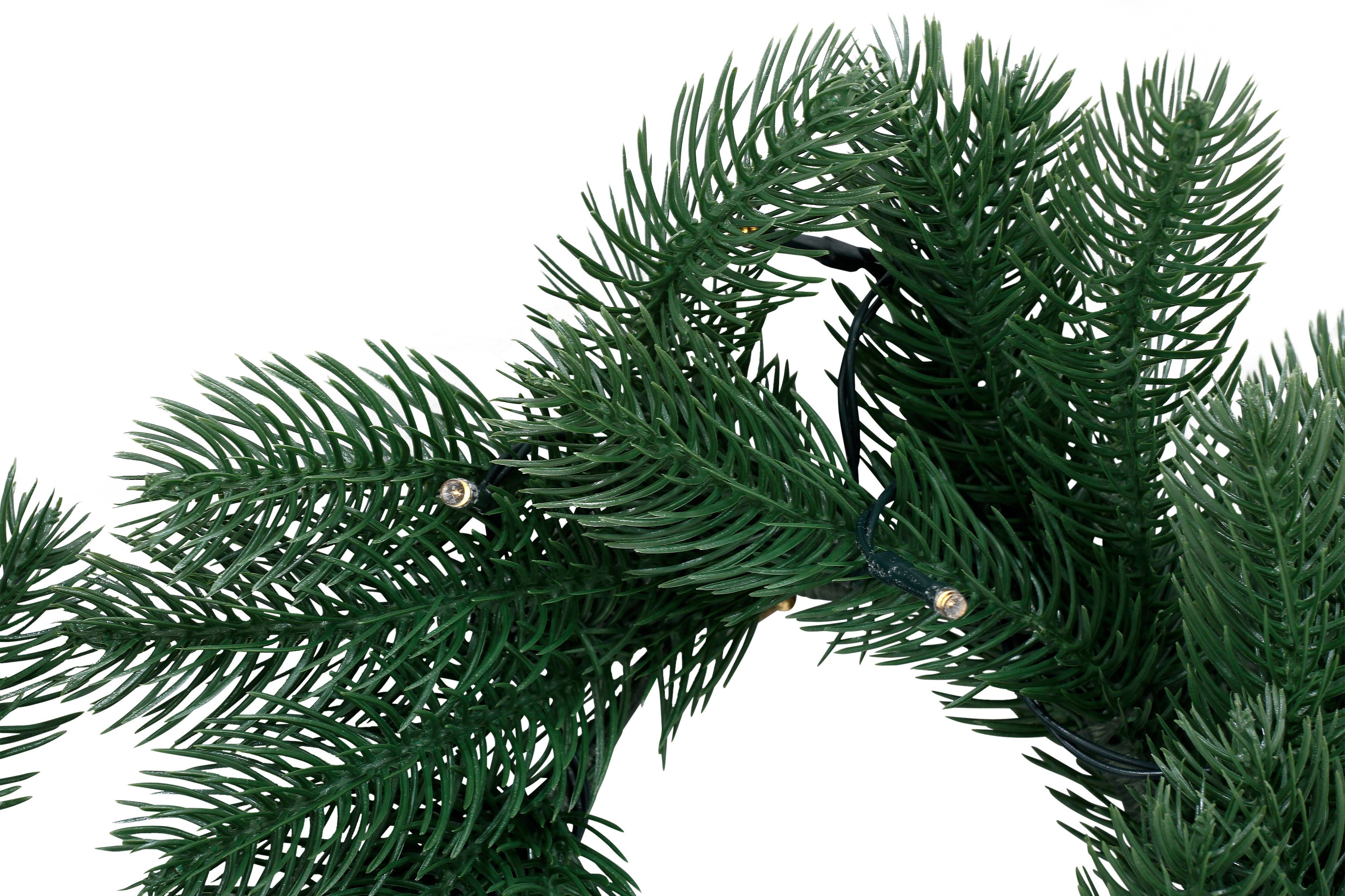 my home LED Baum Bennet, Timerfunktion, LED fest integriert, Warmweiß, 4-teiliges Weihnachts-Set, mit Girlande und Dekokranz