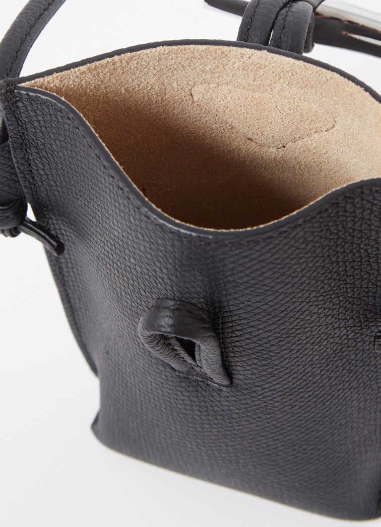 Longchamp Roseau leather crossbody phone case