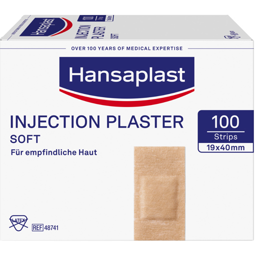 HANSAPLAST Soft Injektionspflaster Strips 19x40 mm  100 St  Pflaster