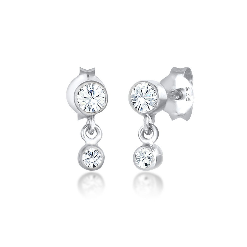 Elli Elli Boucles d'Oreilles Boucles d'oreilles pour femmes avec cristaux en argent 92 Boucles d'oreilles