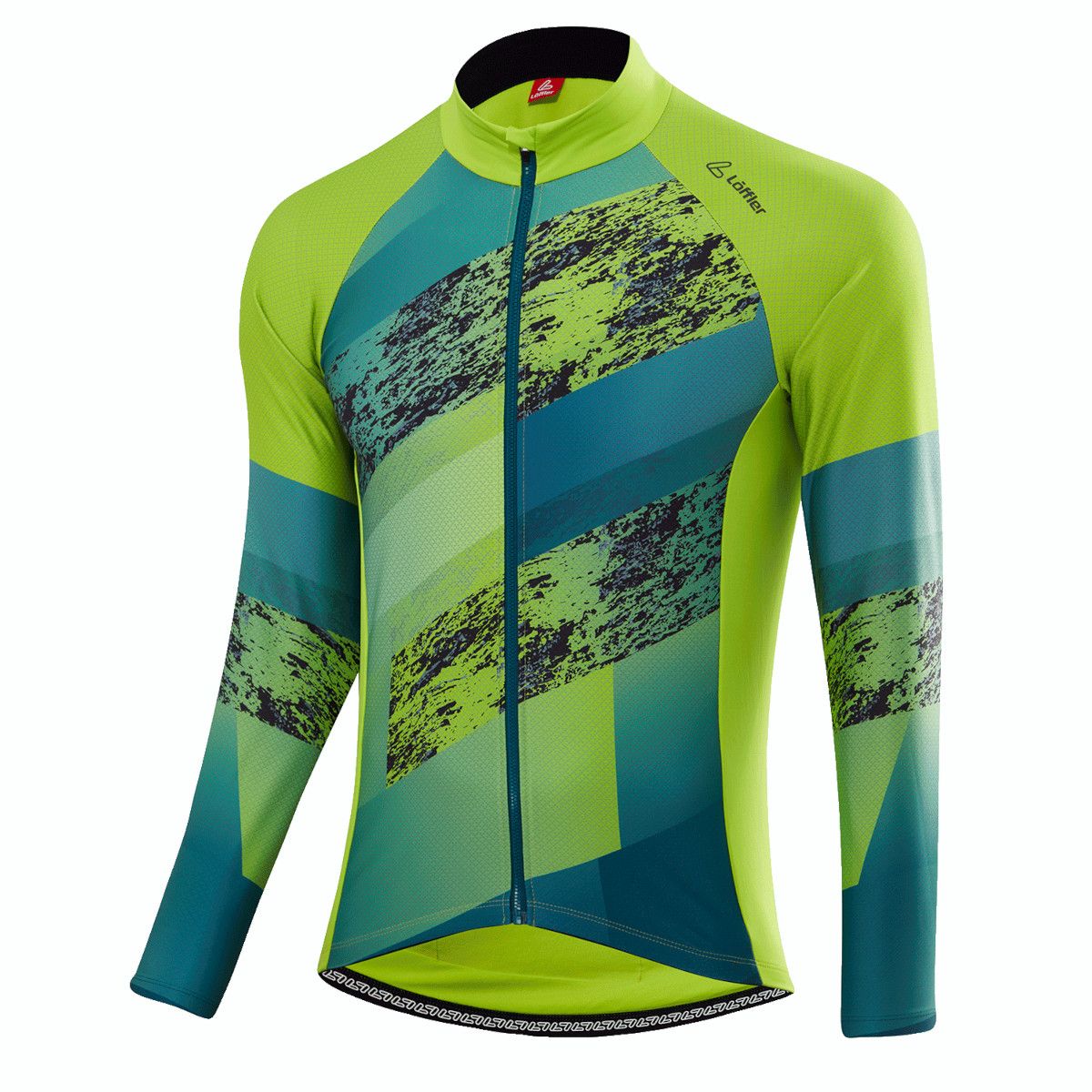 Löffler Shalerock grünes Herren Langarm-Radtrikot