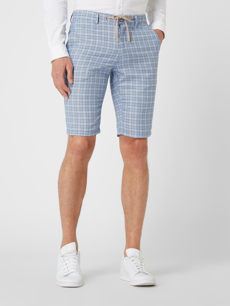 Bermudas mit Karomuster in blau