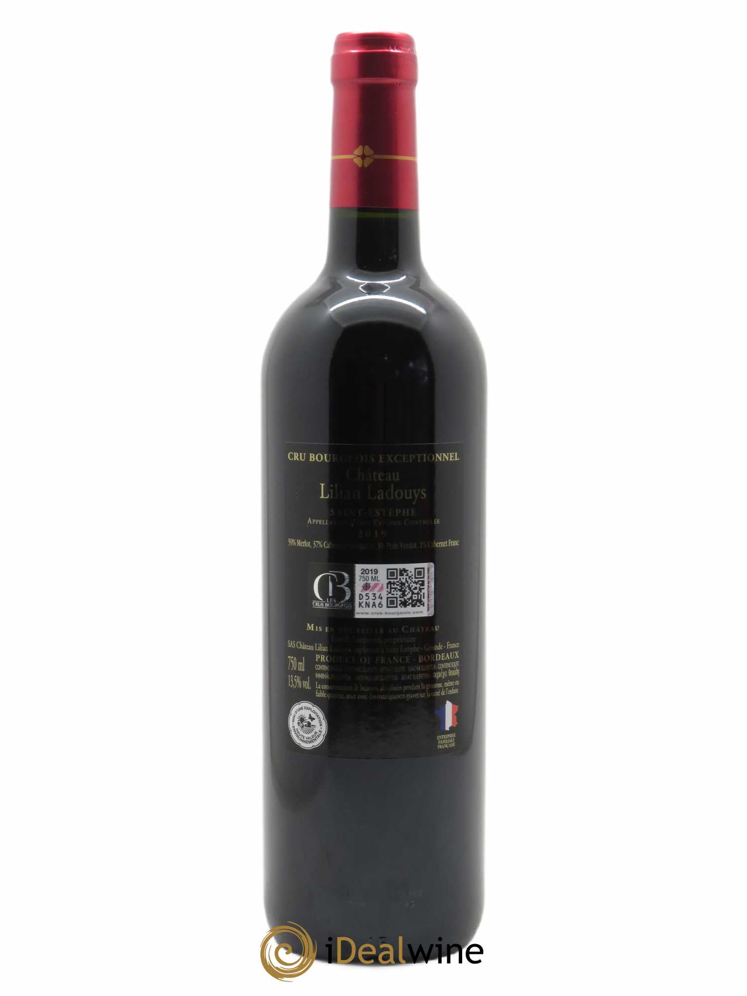 Château Lilian Ladouys Cru Bourgeois (CBO à partir de 6 bts) 2019 - Lot de 1 Bouteille