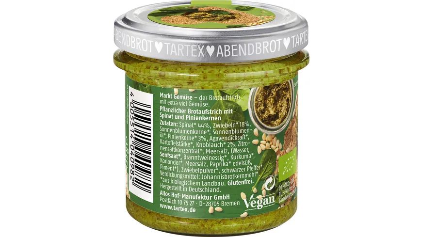 Tartex Marktgemüse Spinat Pinienkerne 135 g