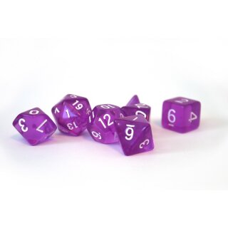 Würfelset Transparent: Purple (7)