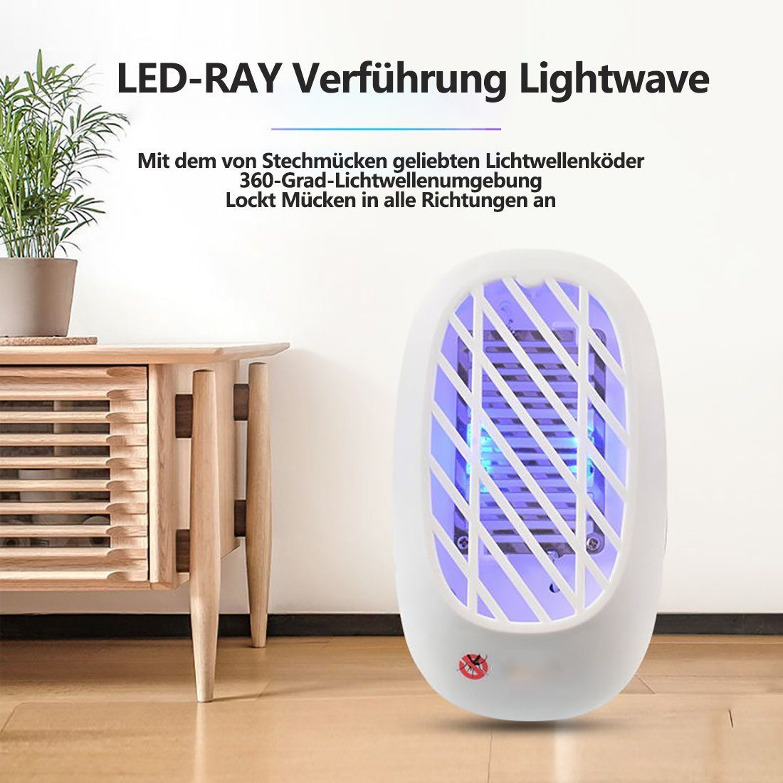 YOOdy~ Fliegenwedler Mückenfalle Insektenvernichter,Steckdosenbetrieb,Insektenschutzmittel