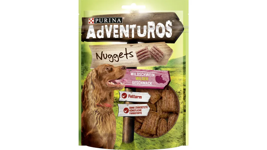 Purina Adventuros Nuggets mit wildem Wildschweingeschmack Hundeleckerlis 90 g
