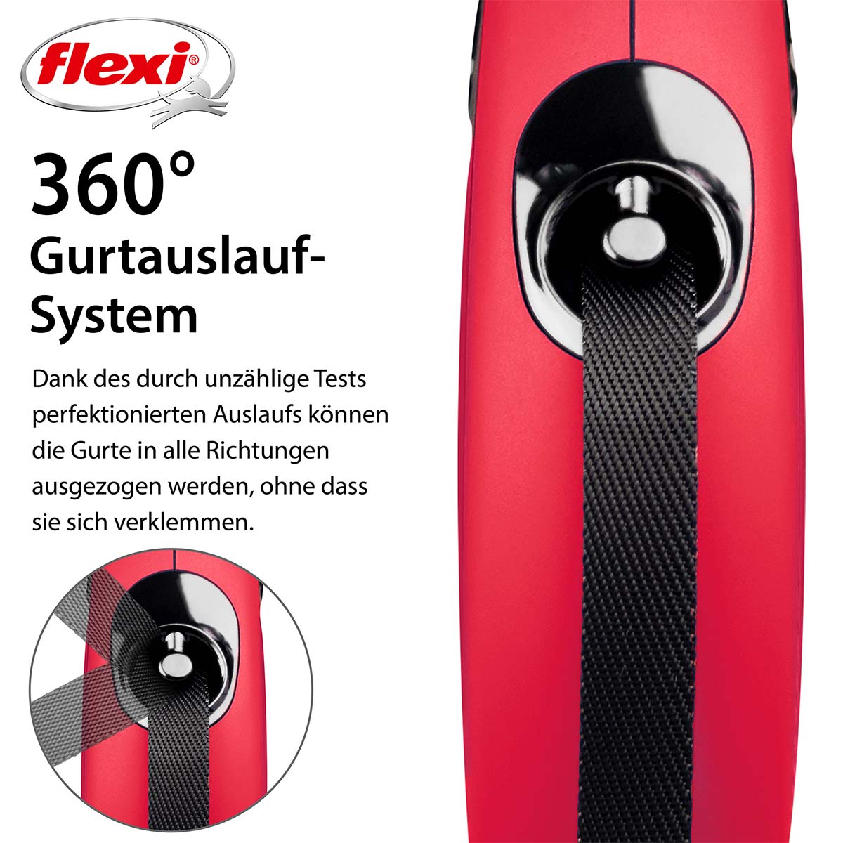 flexi New Classic Gurtleine rot günstig kaufen bei ZooRoyal