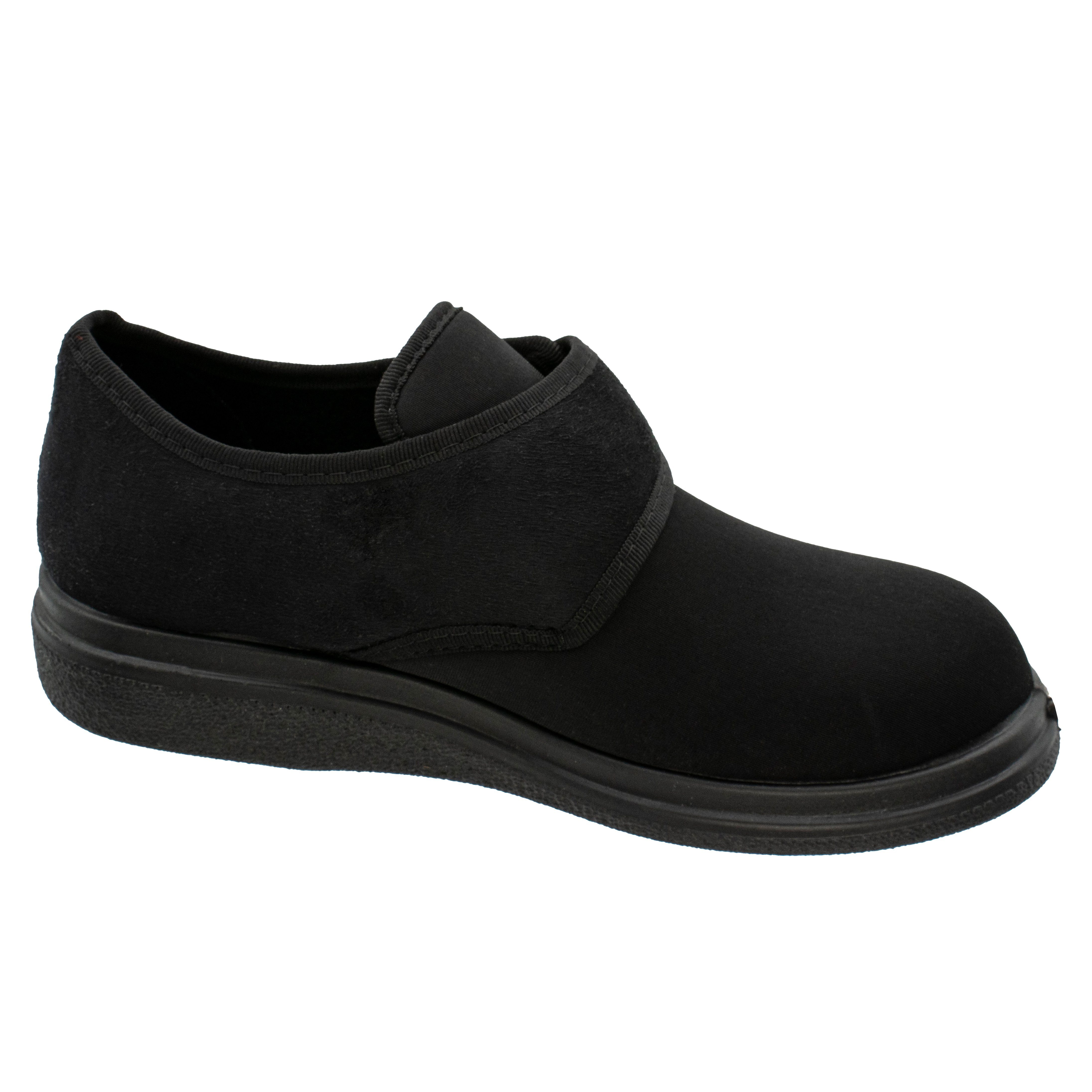 Fischer-Markenschuh Ortho Hausschuh mit Klettverschluss, Weite K, Stretch, Einlegesohle herausnehmbar