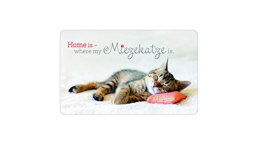 Design@Home Frühstücksbrettchen Tray Mietzekatze bunt
