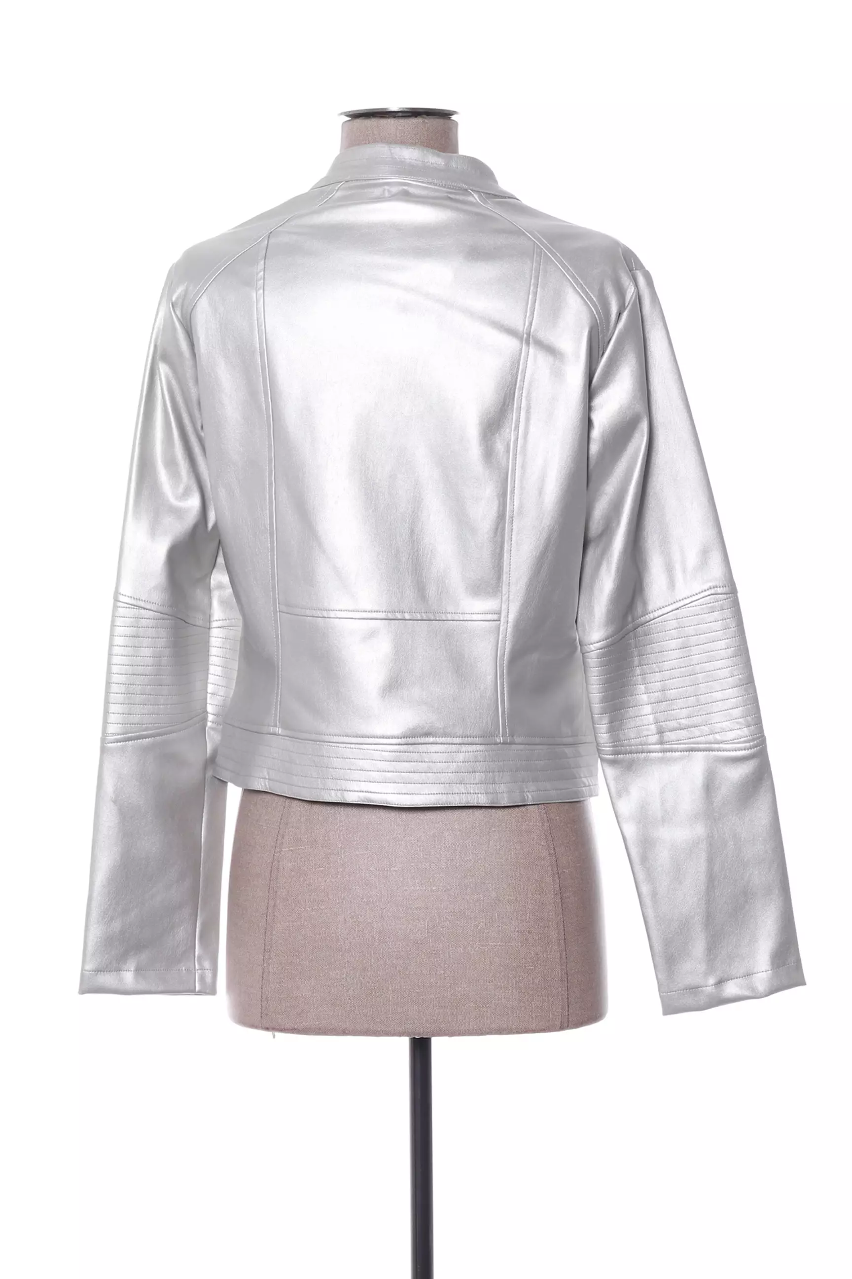 Mado Et Les Autres Vestesimilicuir Femme couleur gris