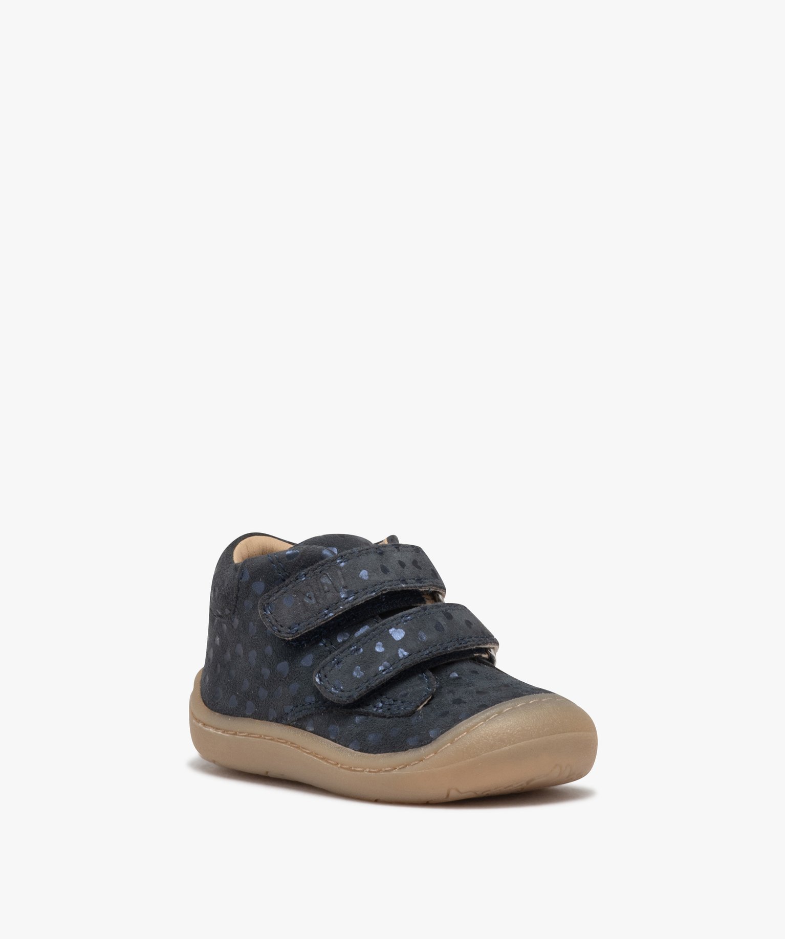 Chaussures premiers pas bébé fille unies avec double scrat... marine | GEMO