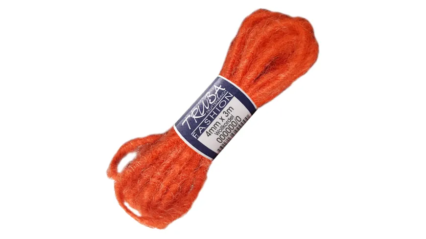 TRUBA Wollkordel 100%-Natur orange 3 m orange