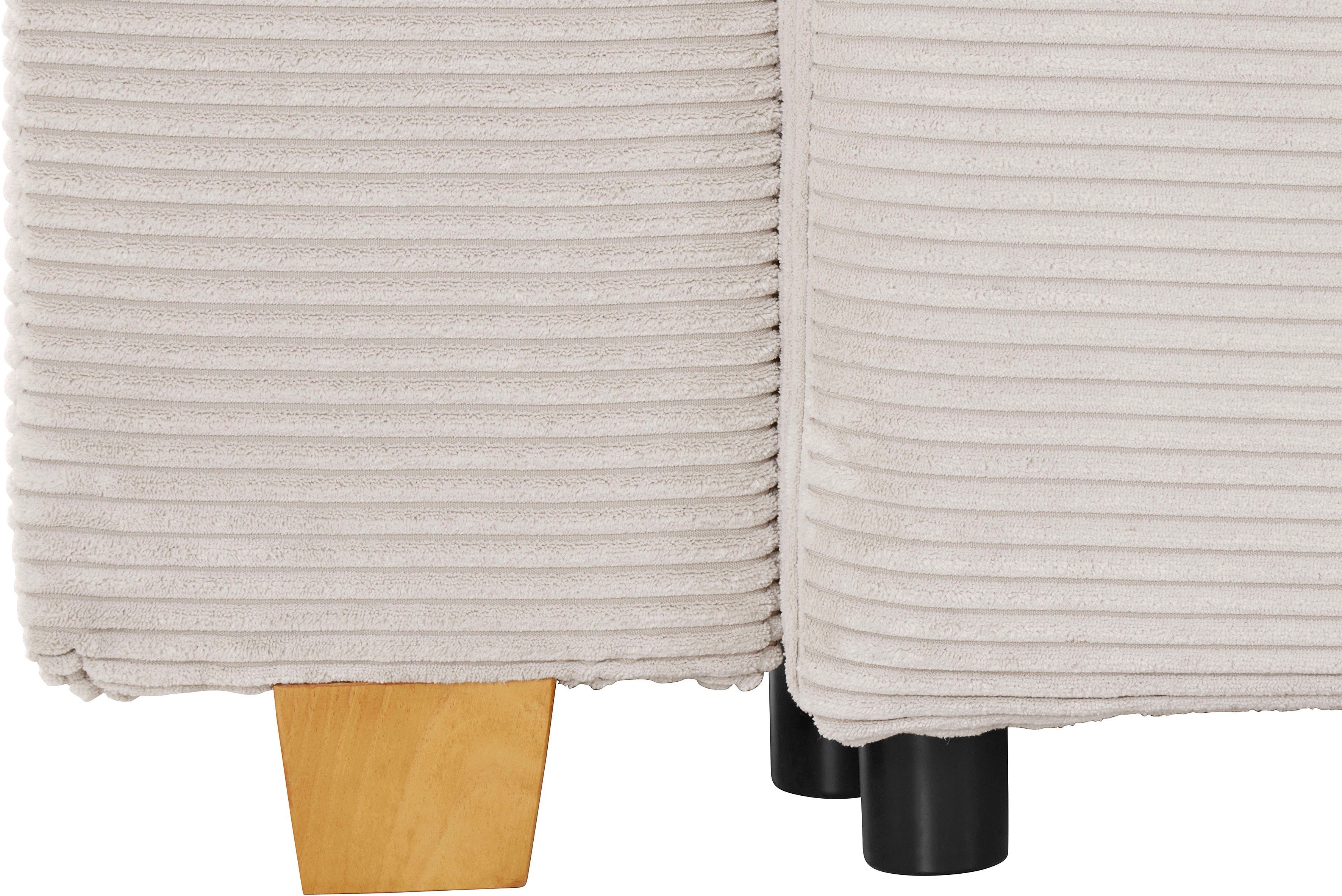 COLLECTION AB Schlafsofa Yves, mit Bettkasten und Bettfunktion, 2 Zierkissen inklusive, in Cord
